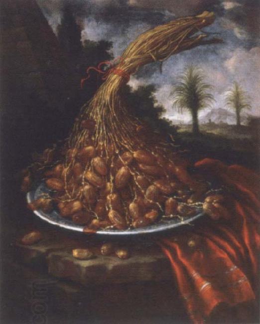Bartolomeo Bimbi Plate with Datteln China oil painting art